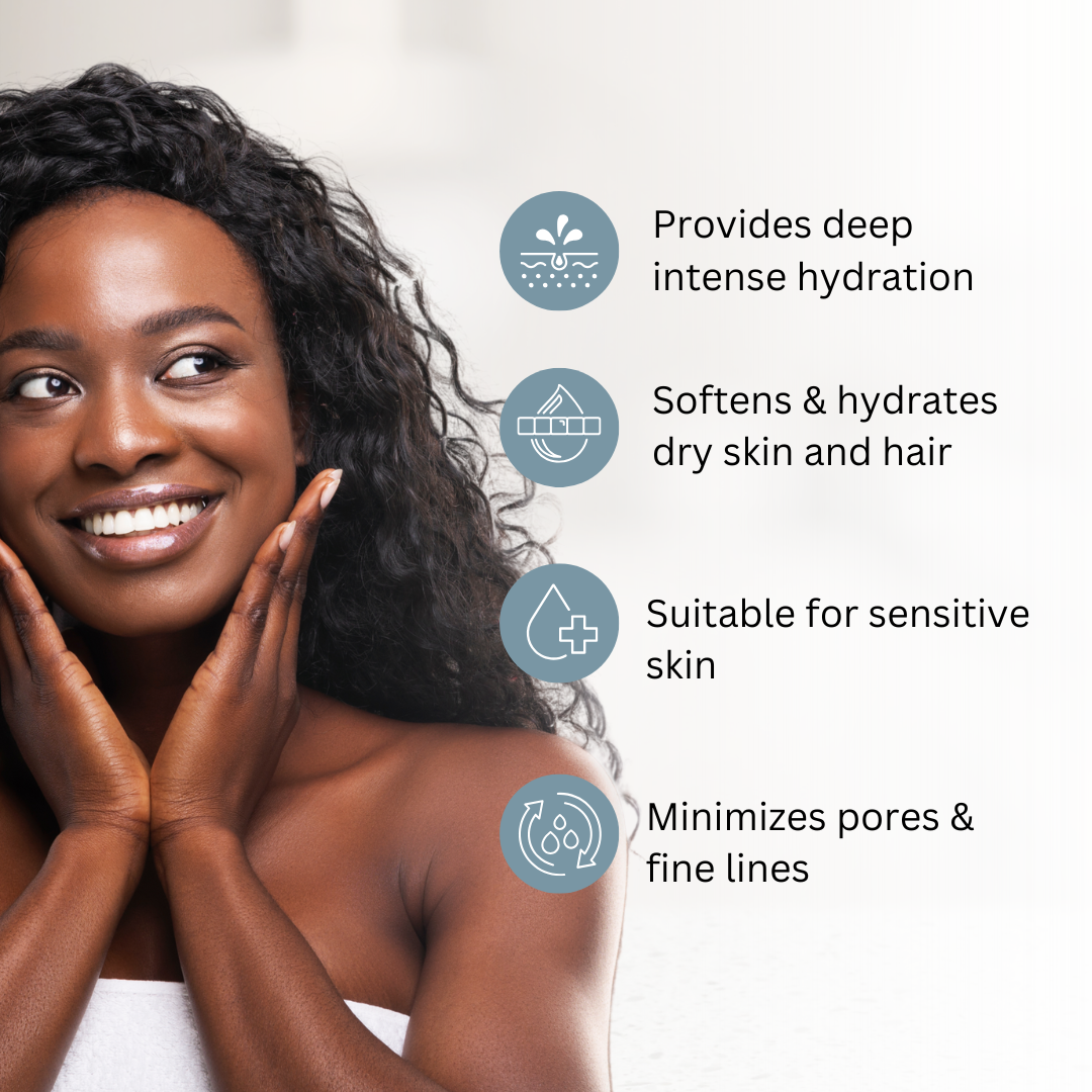 Best of Nature 100% Pure Fractionated Coconut Oil – deep hydration, softens dry skin & hair, minimizes pores, fine lines, gentle on skin.