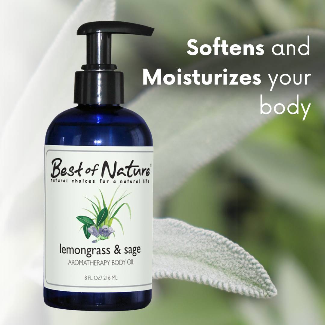 Lemongrass and Sage Aromatherapy Massage & Body Oil