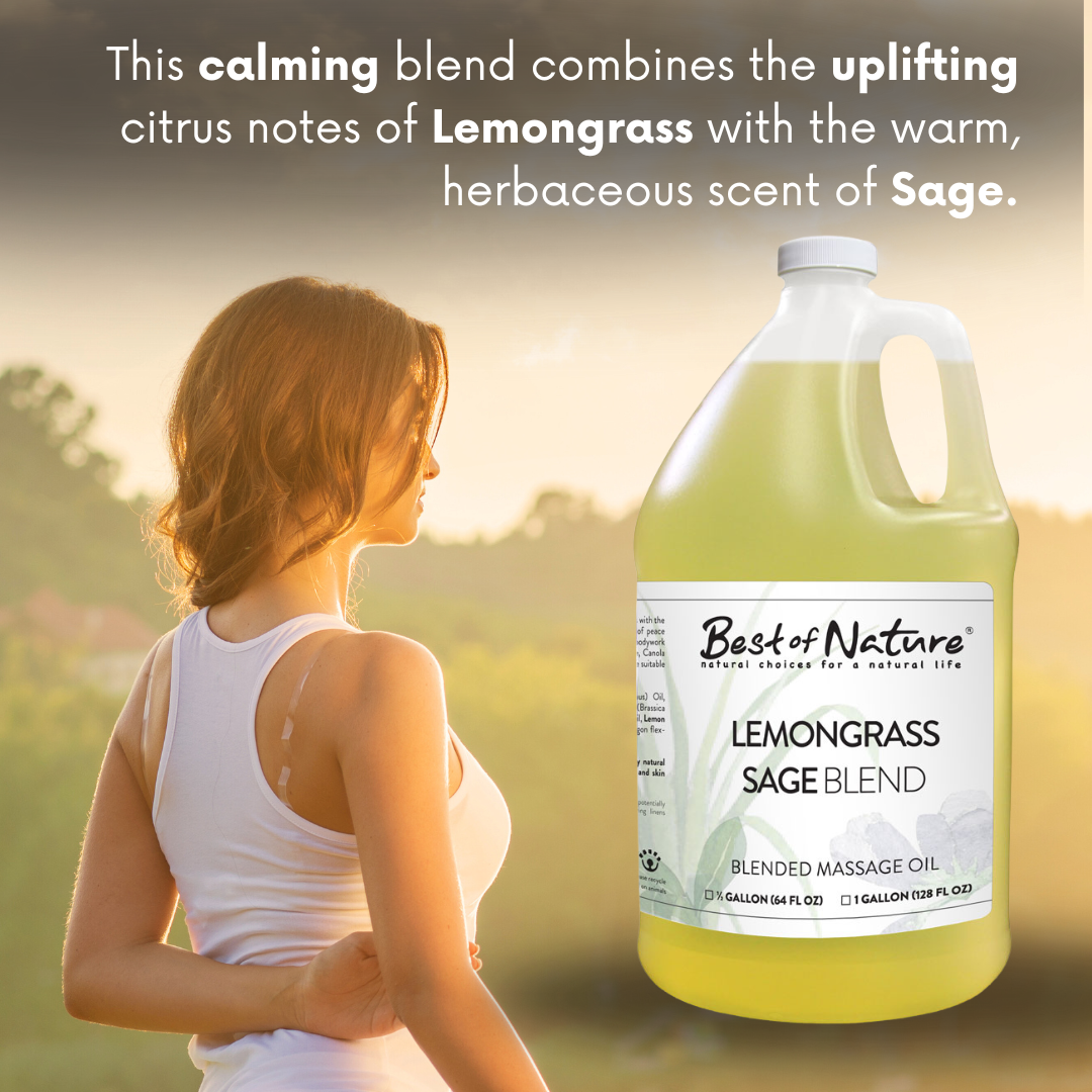 Lemongrass and Sage Aromatherapy Massage & Body Oil