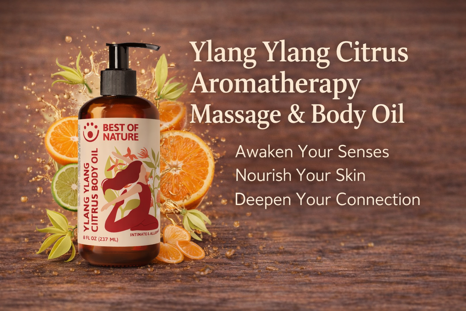 Best of Nature Ylang Ylang Citrus Aromatherapy Massage & Body Oil