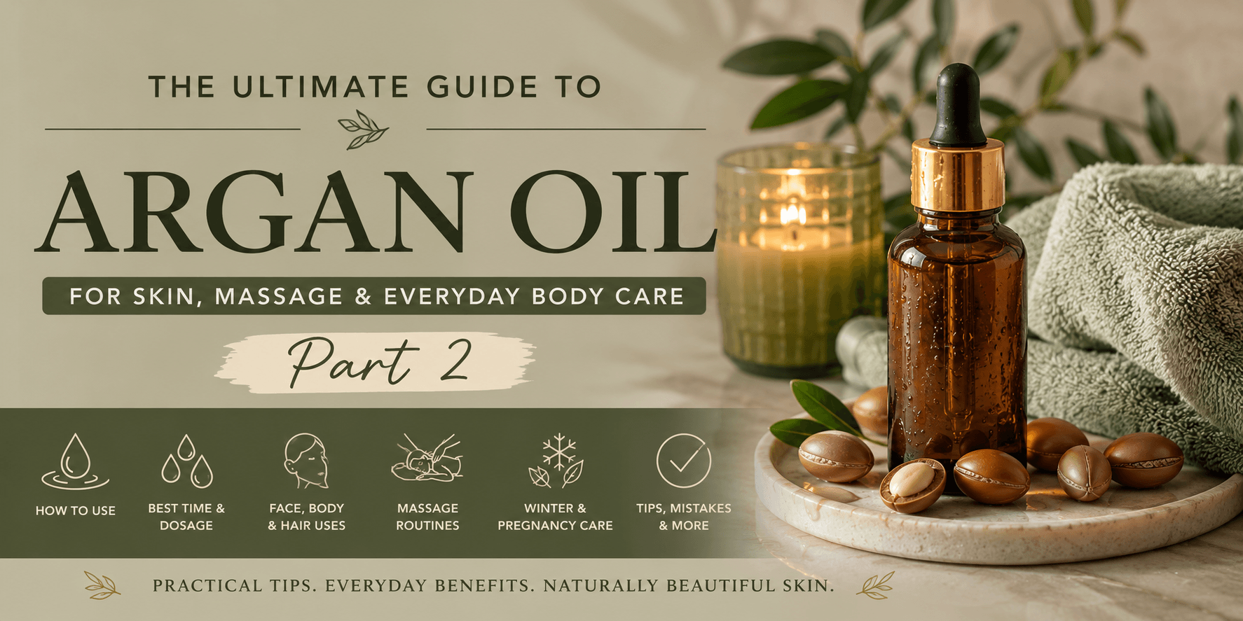 The Ultimate Guide To 100% Pure Organic Moroccan Argan Oil For Skin, Massage, Body Care. Part 2