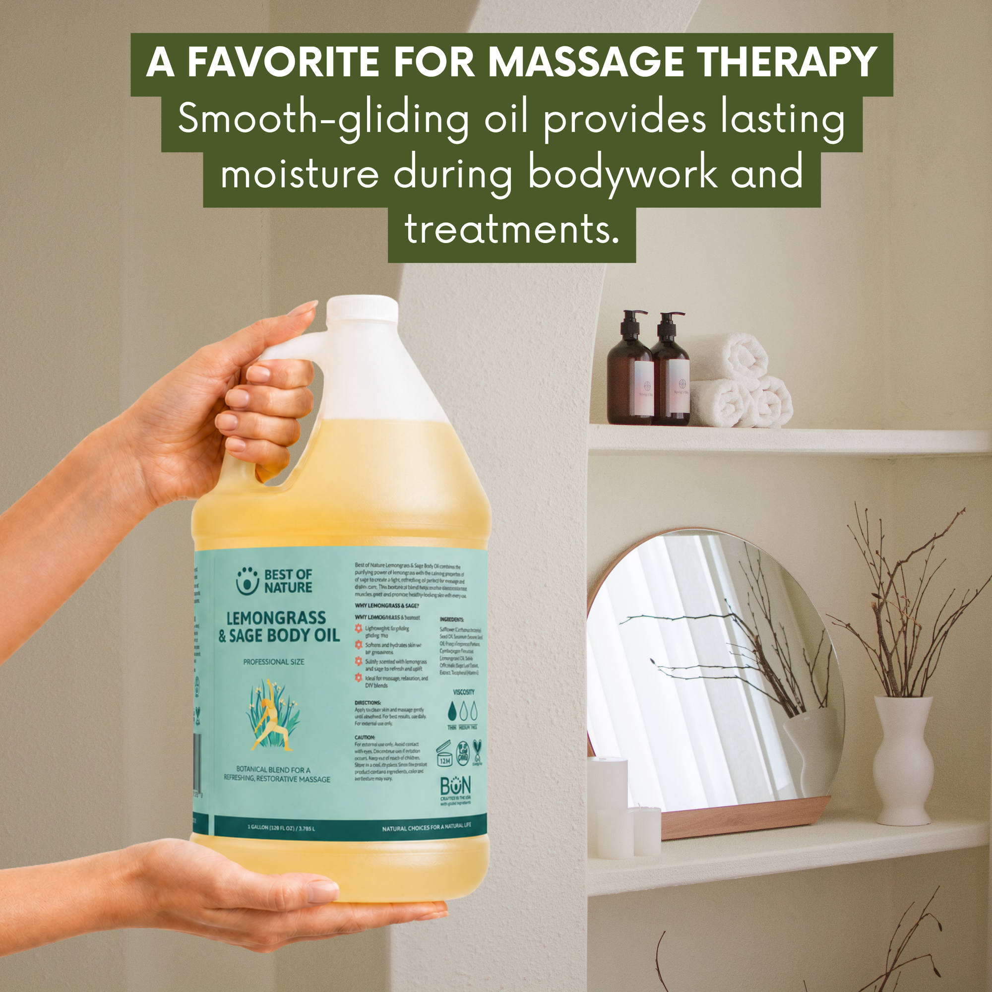 Lemongrass and Sage Aromatherapy Massage &amp; Body Oil