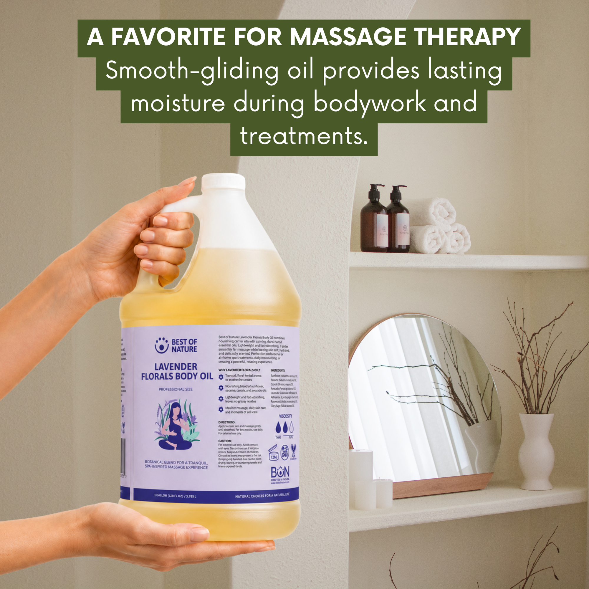 Lavender Florals (formerly Tranquility) Aromatherapy Massage &amp; Body Oil