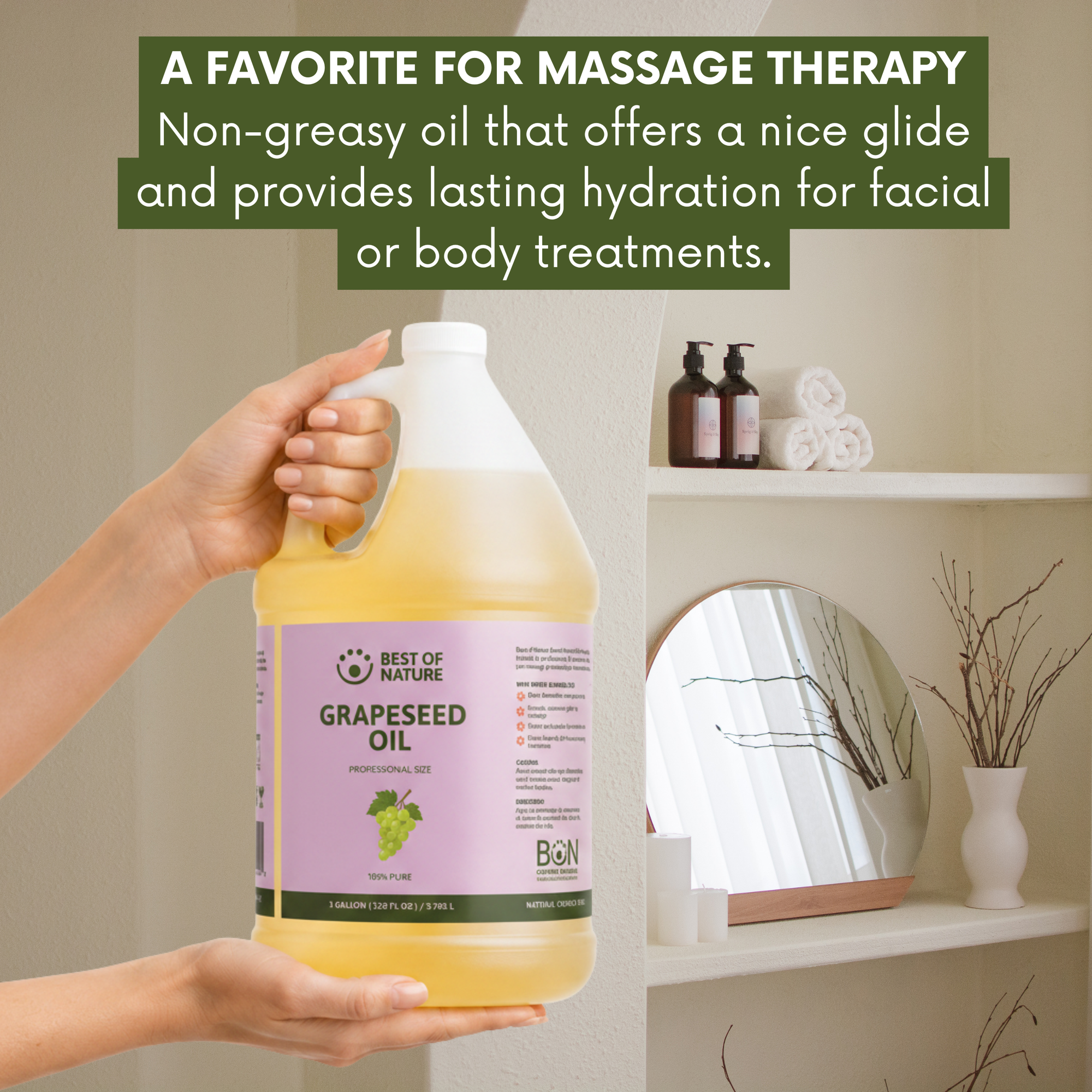 Grapeseed Massage &amp; Body Oil - 100% Pure