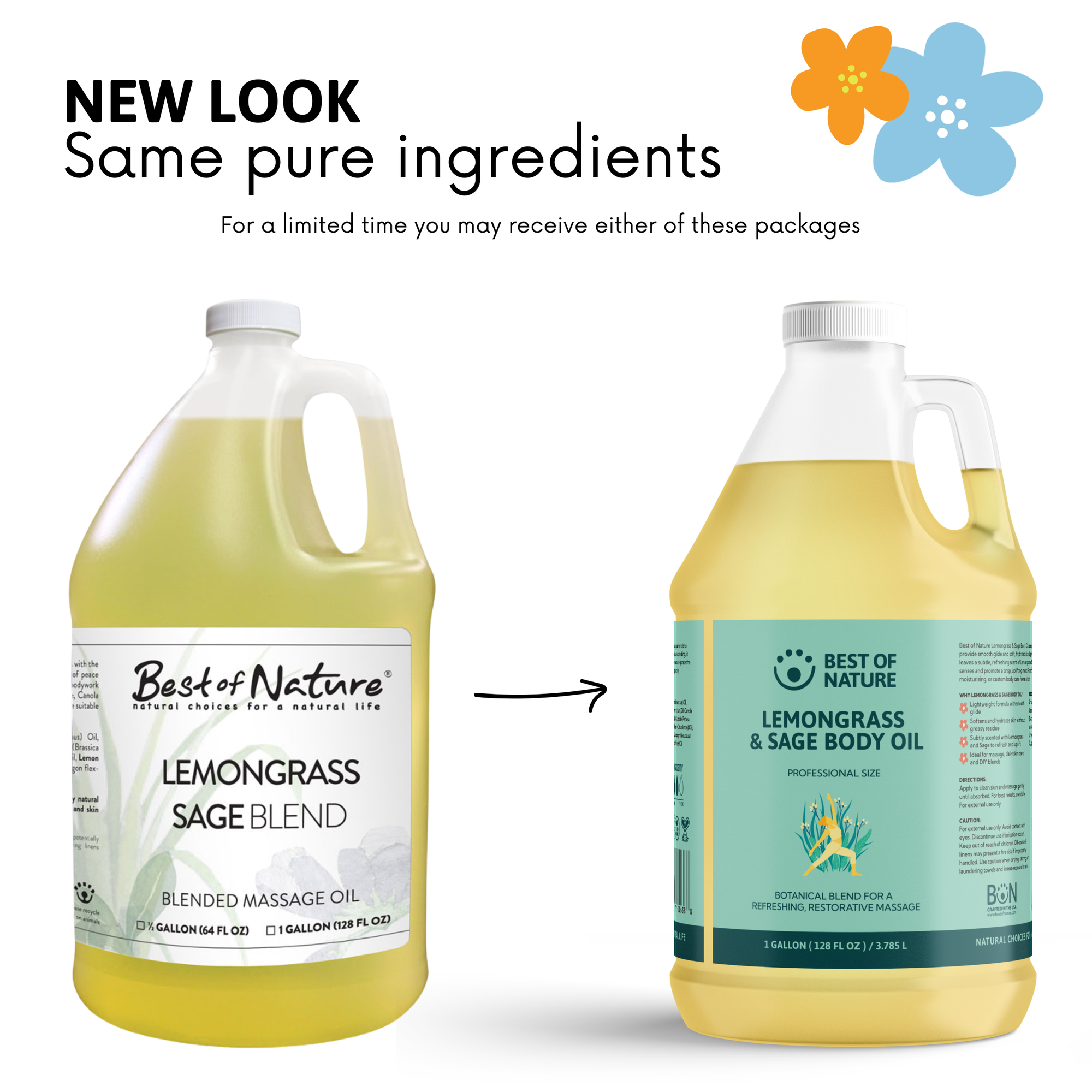 Lemongrass and Sage Aromatherapy Massage &amp; Body Oil