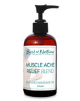 Muscle Ache Relief Blend Massage and Body Oil 8 ounce pump bottle