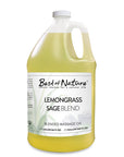 Lemongrass Sage Blend Massage and Body Oil half gallon jug and gallon jug