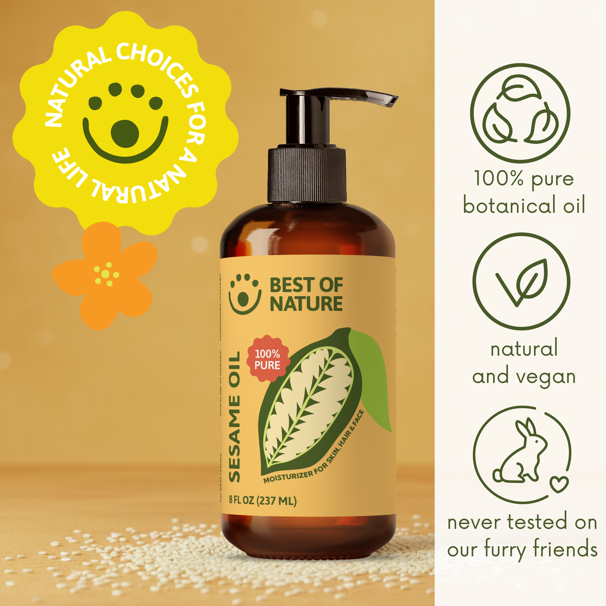 Sesame Massage &amp; Body Oil - 100% Pure