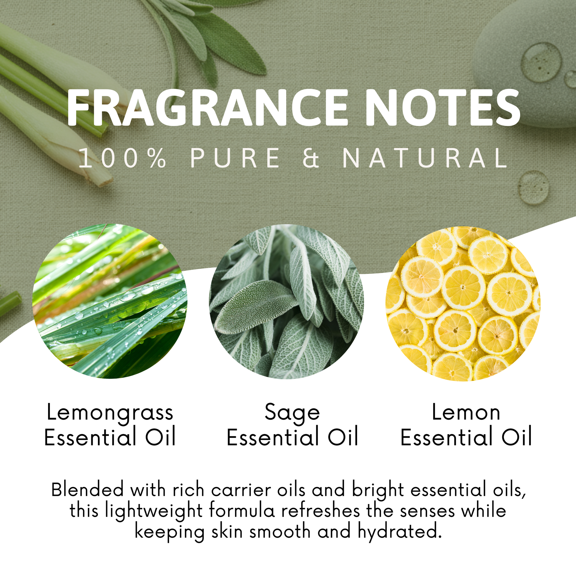 Lemongrass and Sage Aromatherapy Massage &amp; Body Oil