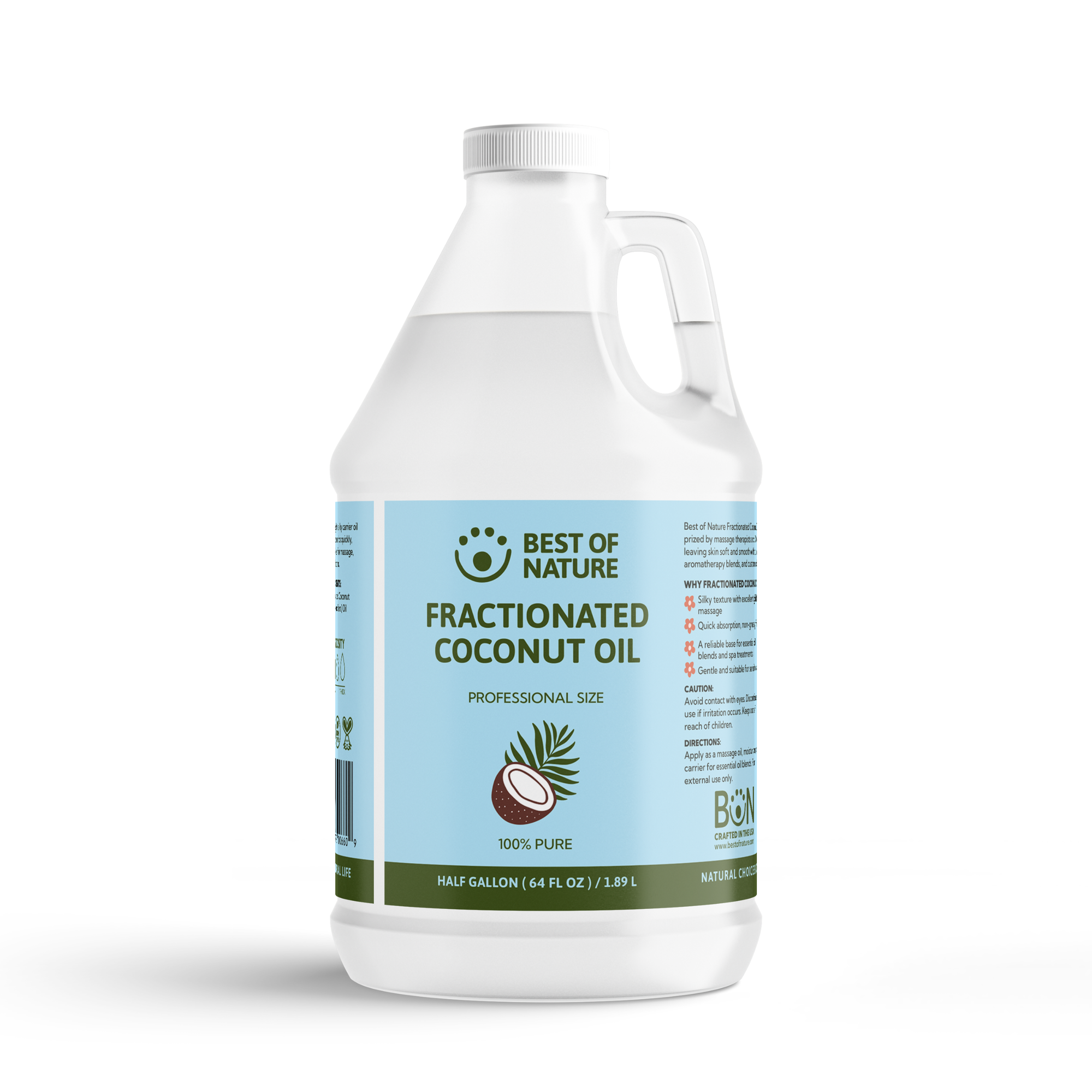 Fractionated Coconut Massage &amp; Body Oil - 100% Pure