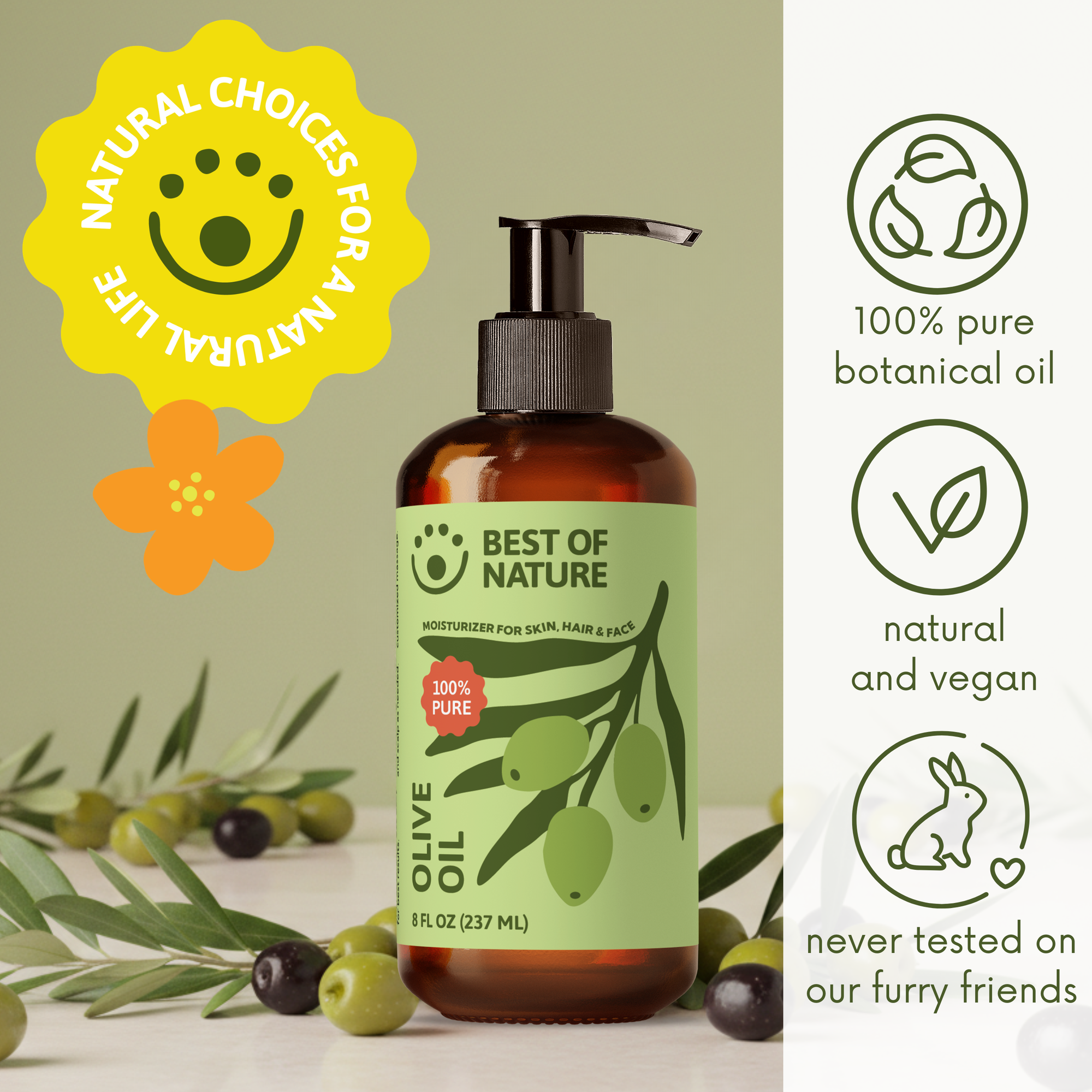 Olive Massage &amp; Body Oil - 100% Pure