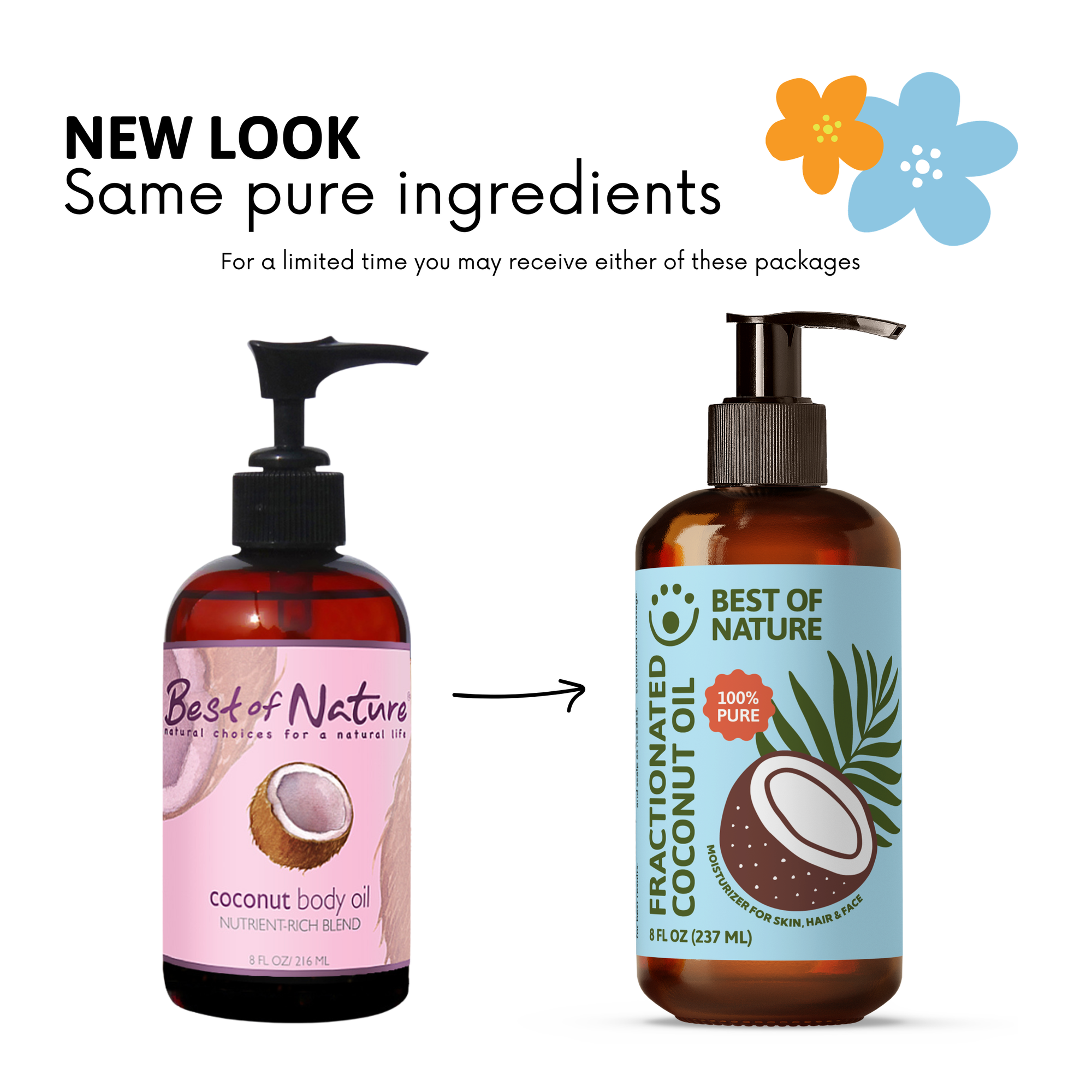 Fractionated Coconut Massage &amp; Body Oil - 100% Pure