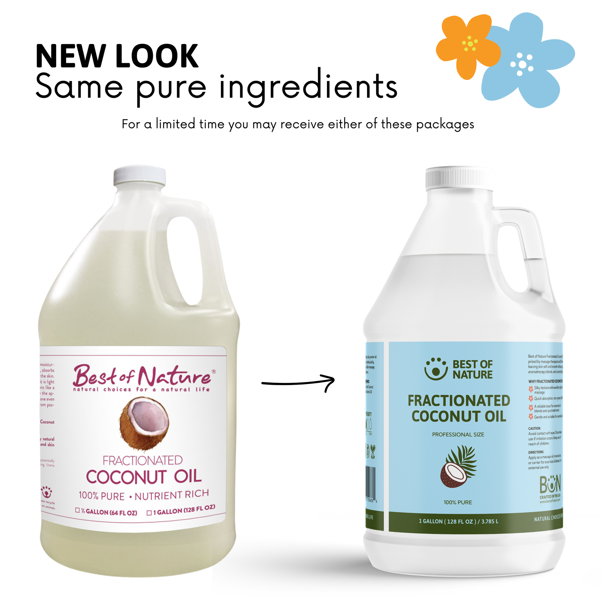 Fractionated Coconut Massage &amp; Body Oil - 100% Pure