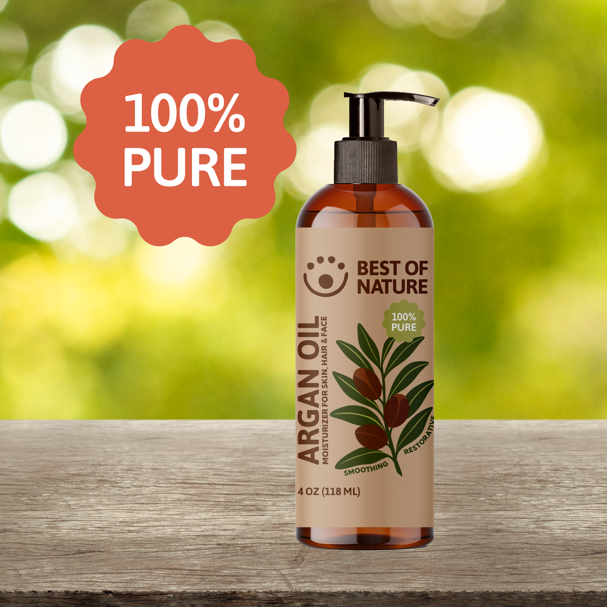 Organic Argan Massage &amp; Body Oil (Moroccan) - 100% Pure