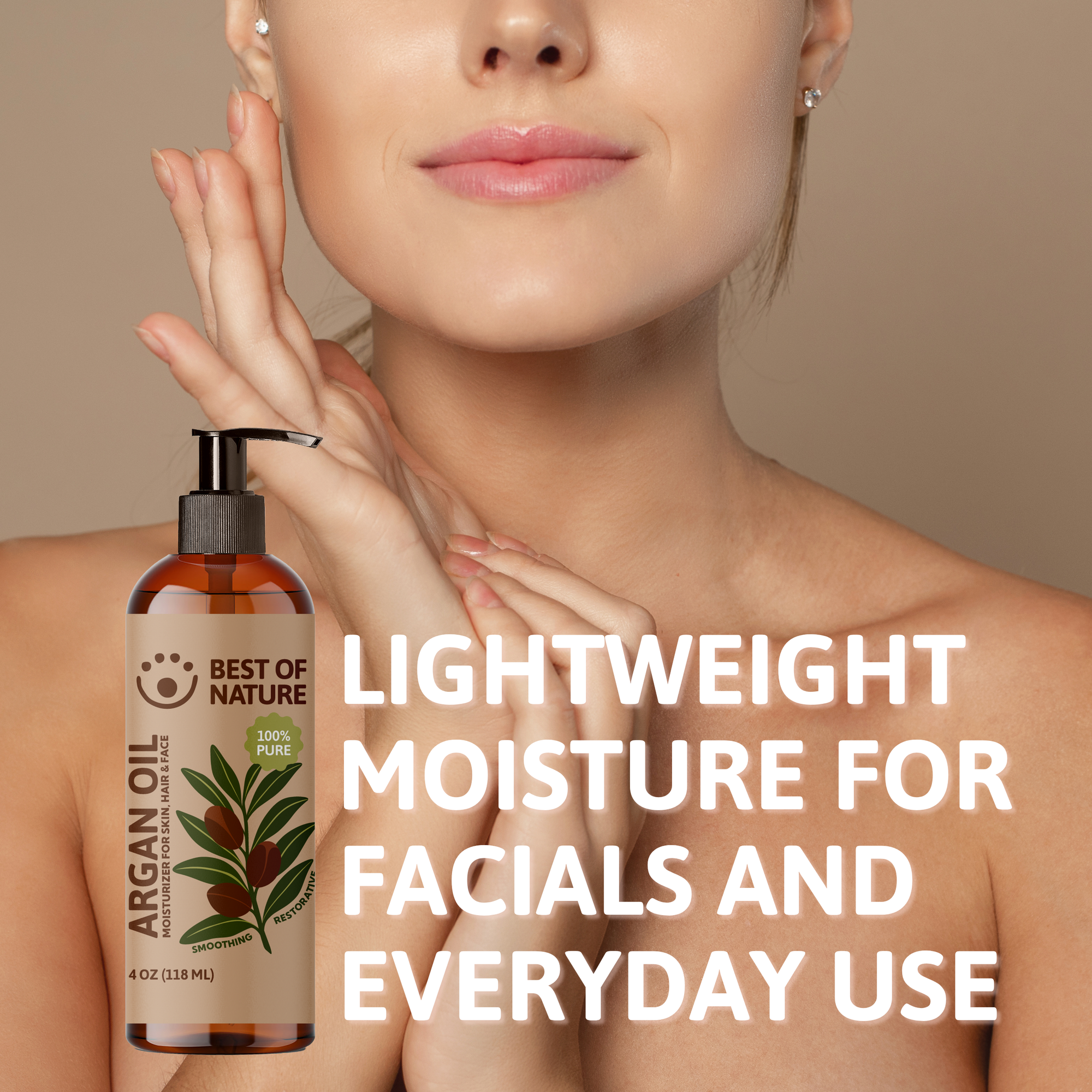 Organic Argan Massage &amp; Body Oil (Moroccan) - 100% Pure