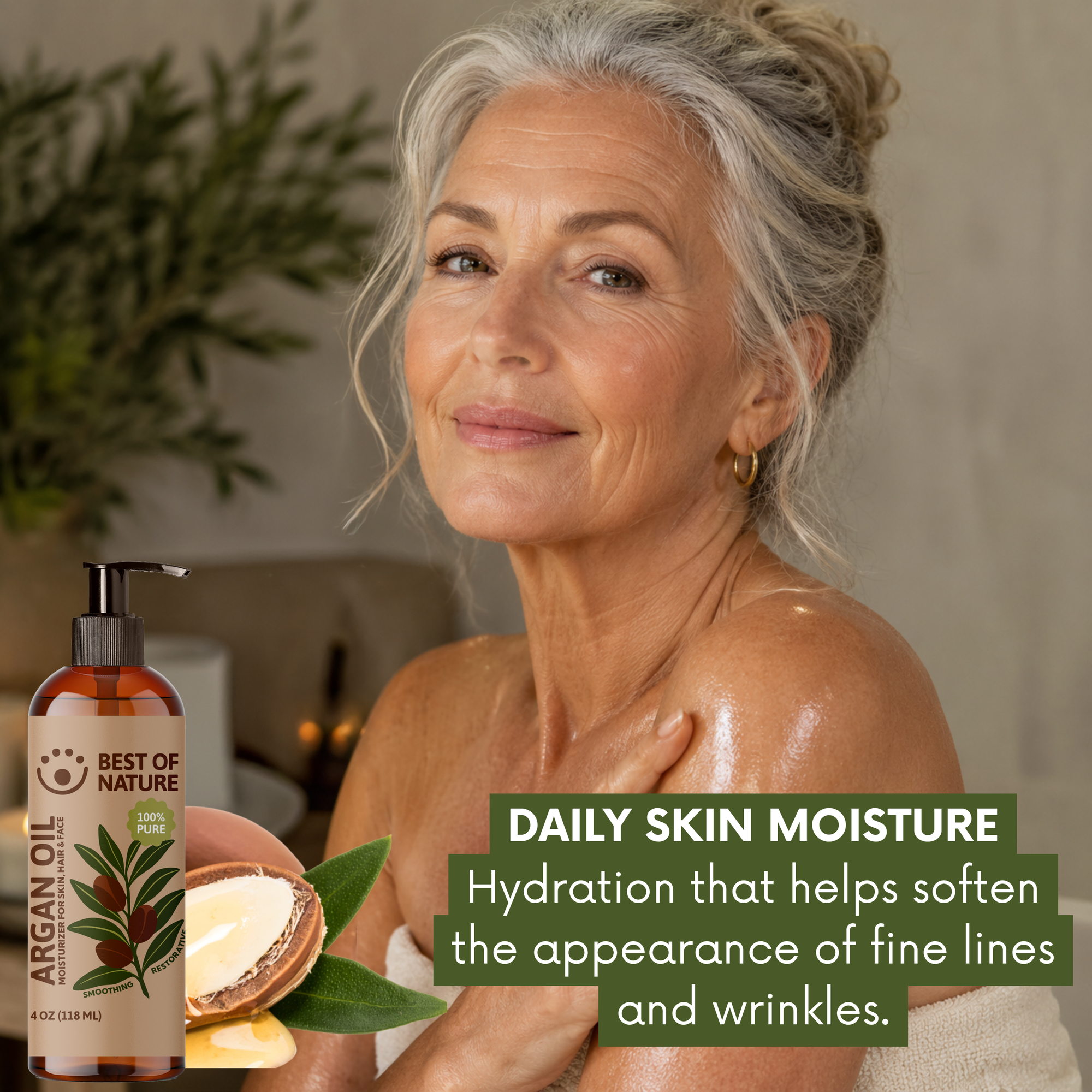 Organic Argan Massage &amp; Body Oil (Moroccan) - 100% Pure