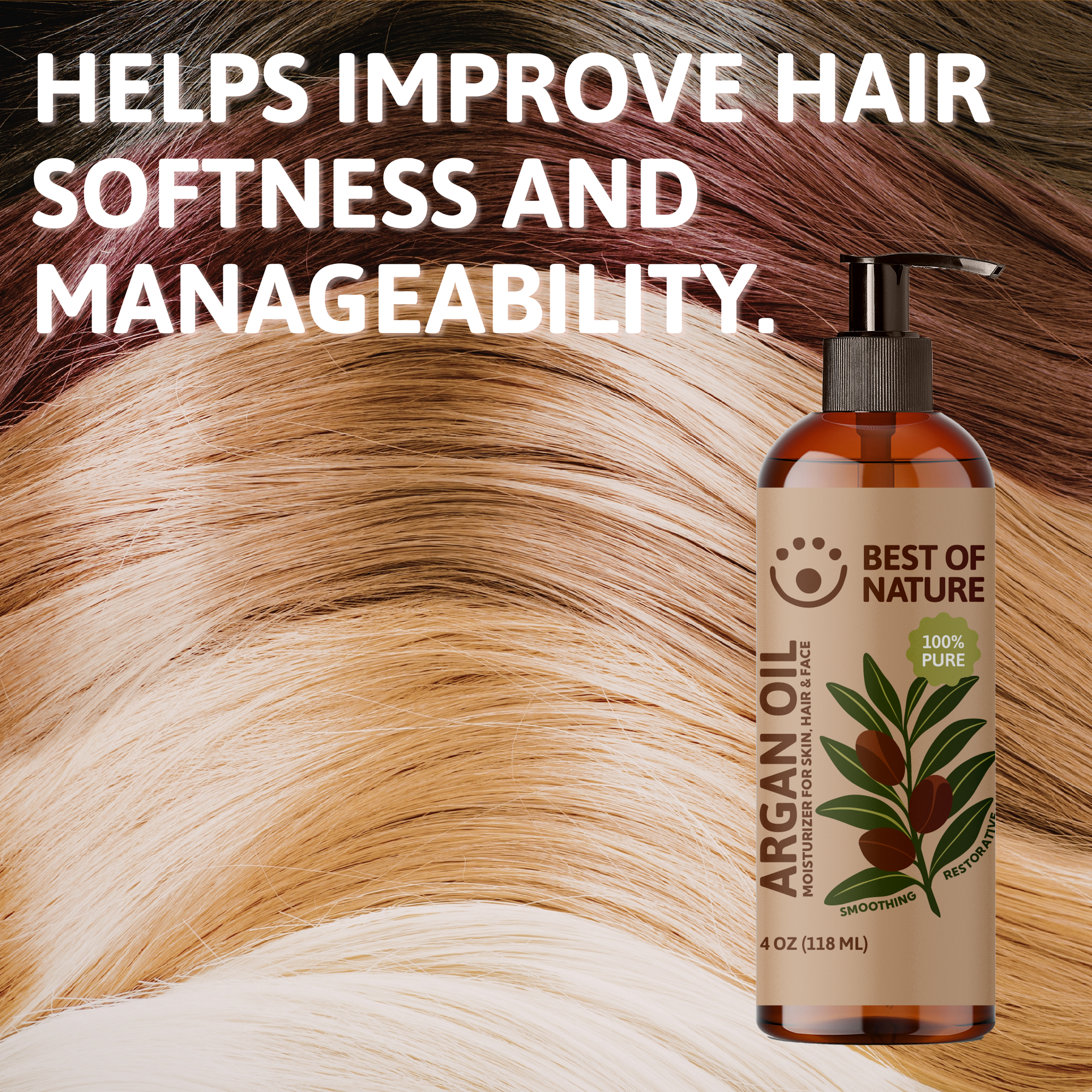 Organic Argan Massage &amp; Body Oil (Moroccan) - 100% Pure