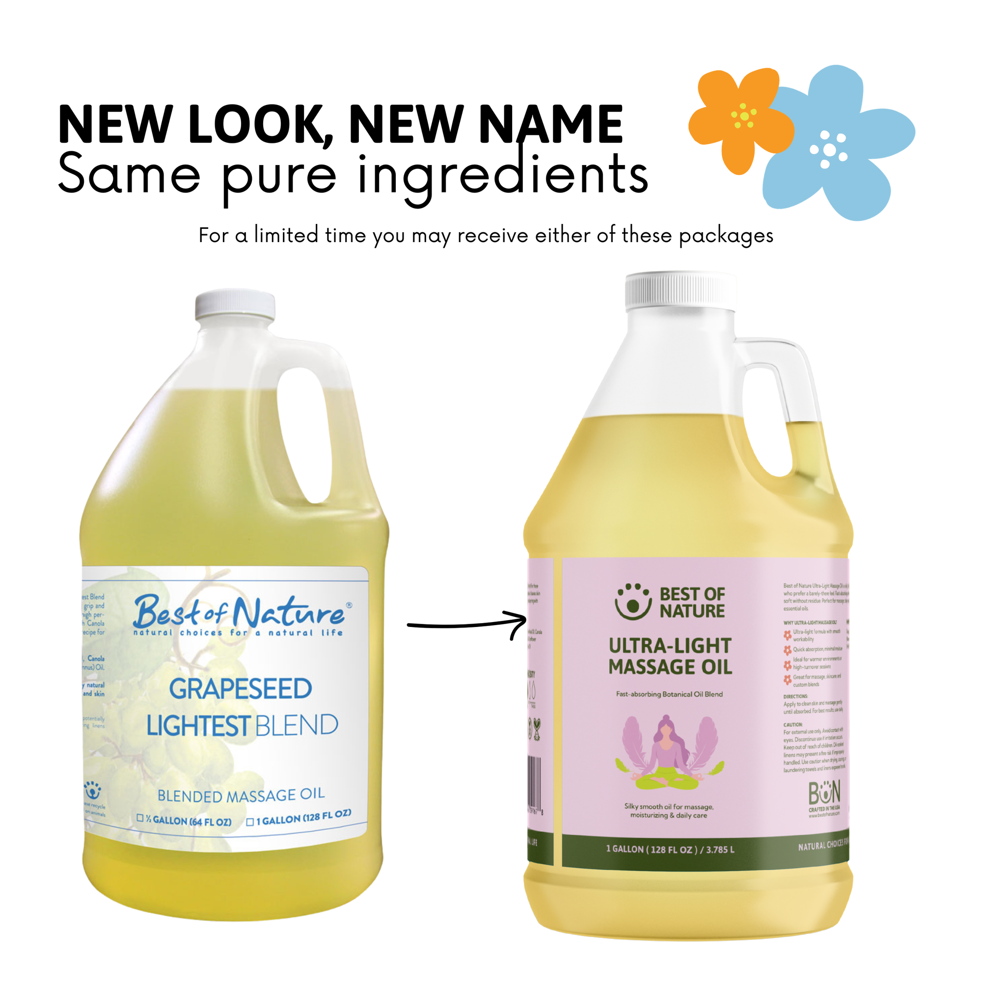 Ultra-Light (formerly Grapeseed Lightest Blend) Massage &amp; Body Oil
