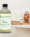 Lemongrass & Sage Herbal Bath Oil