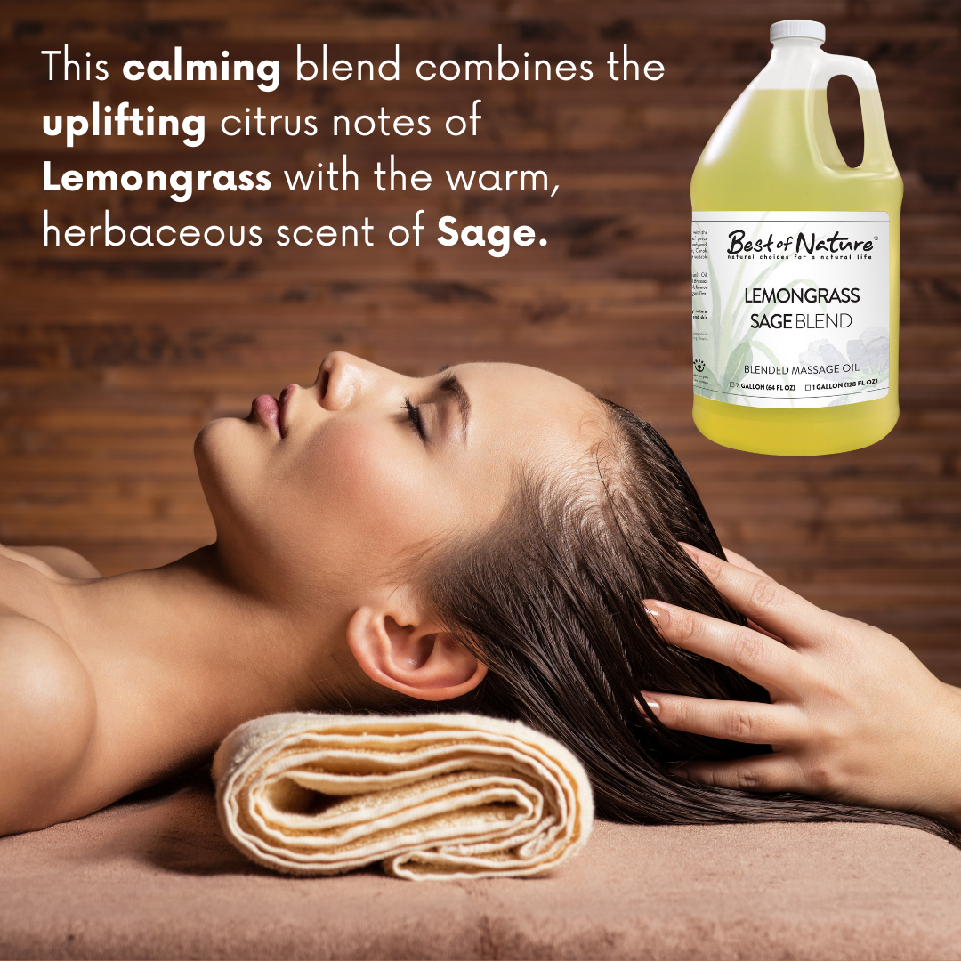 Lemongrass and Sage Aromatherapy Massage &amp; Body Oil