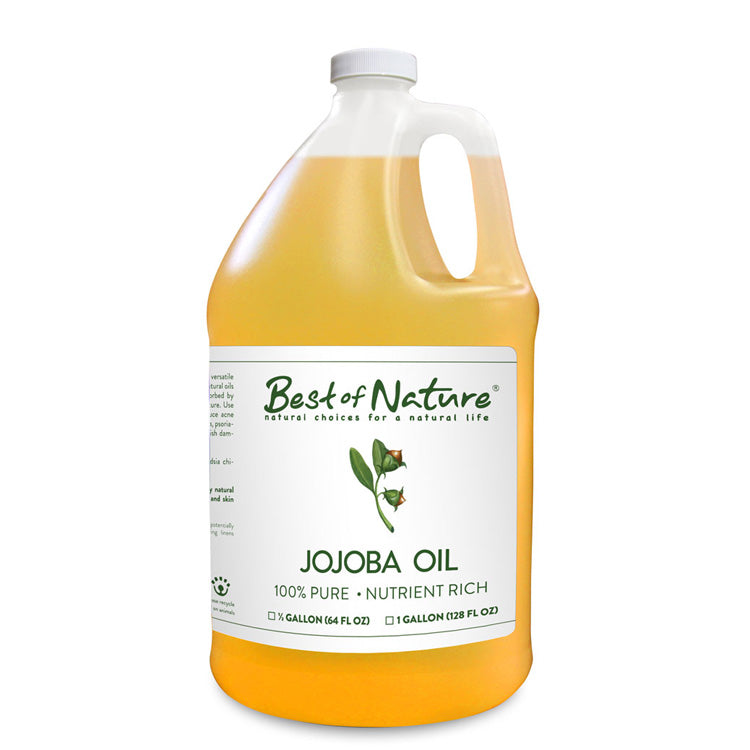 Pure Unrefined Jojoba Massage and Body Oil half gallon jug and gallon jug